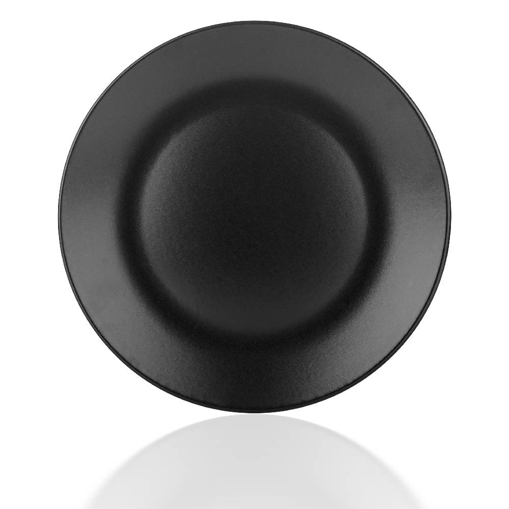 Hanes Siyah Stoneware Yuvarlak Servis Tabağı - 25 cm