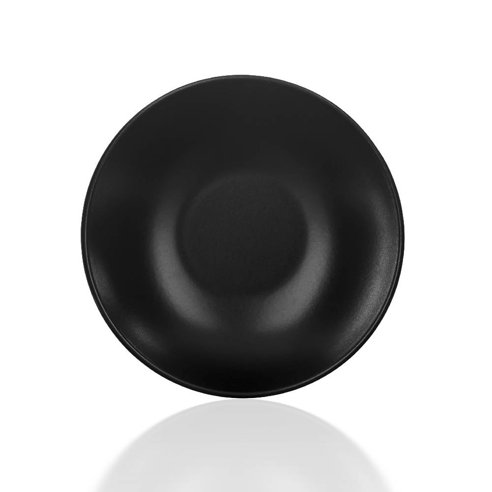 Hanes Siyah Stoneware Çukur Tabak - 22 cm