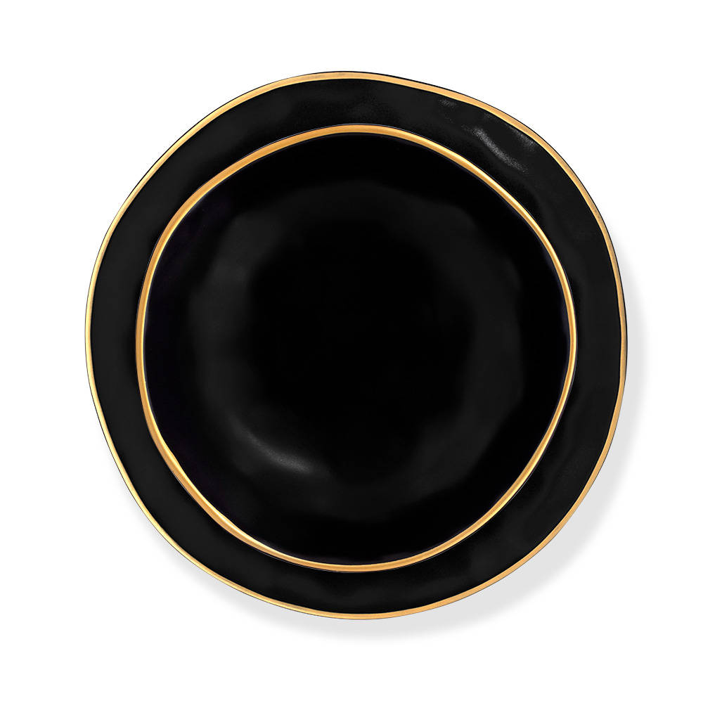 Stern 6 Kişilik 24 Parça Stoneware Yemek Takımı - Siyah