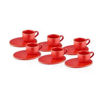Wındsor Red 6'lı Kahve Fincan Takım - Thumbnail